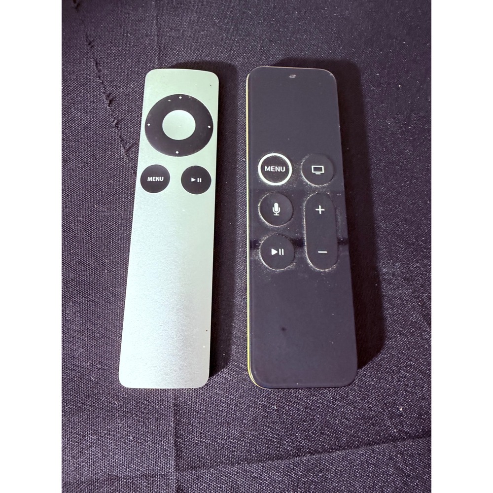 Apple TV Remote Bundle A1962 Siri Remote & A1294 Silver Aluminum OS Silver Fair